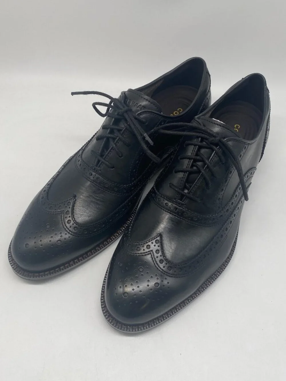COLE HAANGRAND 360 BLACK LEATHER OXFORD SHOES US MEN SIZE 8.5D